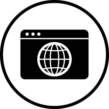 Tarayıcı. Web simgesi basit tasarım