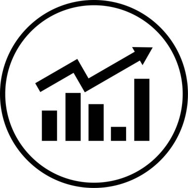 iş grafiği simgesi, vektör illüstrasyonu