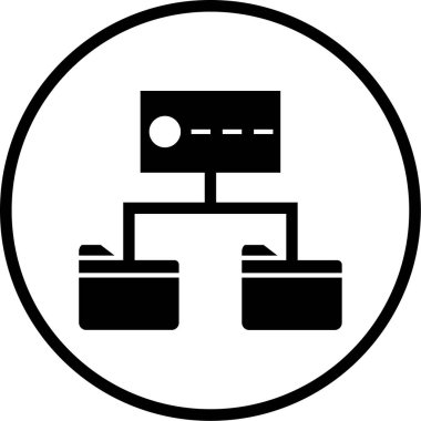 veritabanı. Web simgesi vektör illüstrasyonu