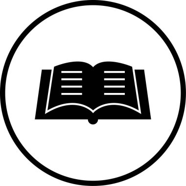 Kitap. Web simgesi basit illüstrasyon