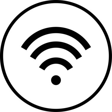 Kablosuz. Web simgesi basit illüstrasyon