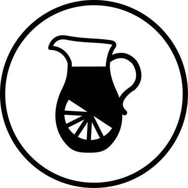 Sürahi. Web simgesi basit tasarım