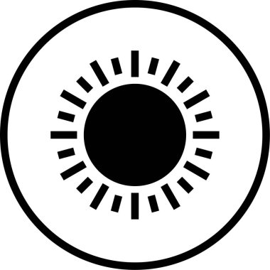 Güneş. Web simgesi basit illüstrasyon