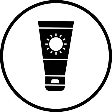 Güneş kremi simge vektör çizim