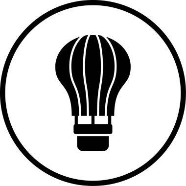Sıcak hava balonu simgesinin vektör çizimi