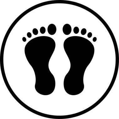 modada izole edilmiş arka planda ayak simgesi