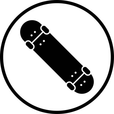 Bir kaykay simgesinin vektör çizimi 