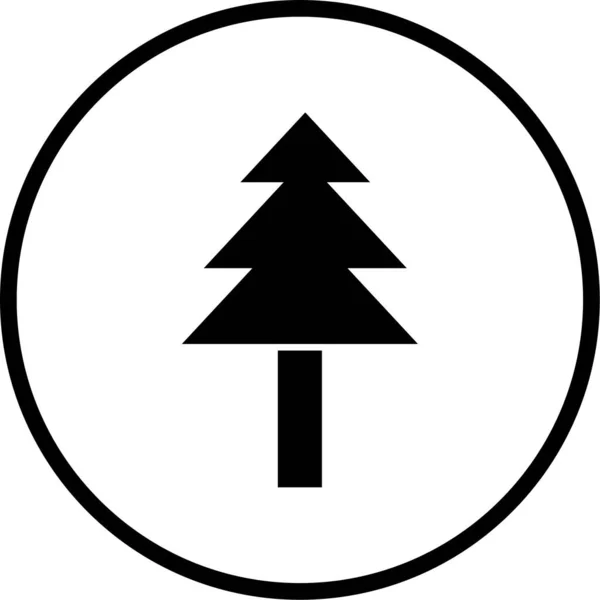 Boże Narodzenie Drzewo Ikona Wektor Ilustracja — Wektor stockowy