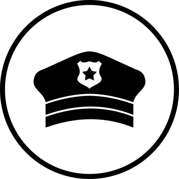 Police Officer Hat Icon Trendy Style Isolated Background — стоковый вектор