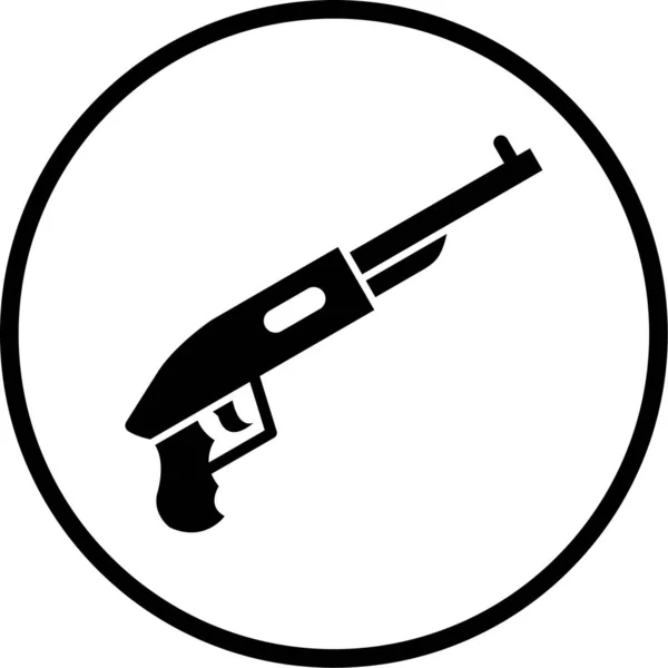 Gun Illustration Icon Personal Commercial Use — Stok Vektör
