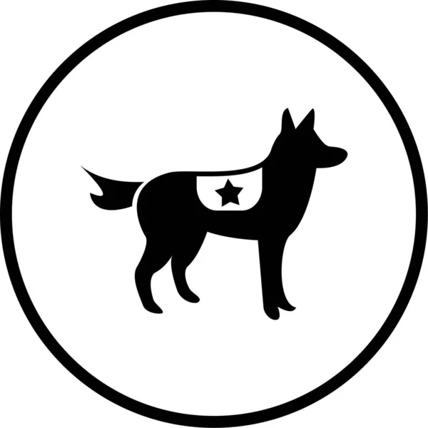 Perro Icono Web Ilustración Simple — Archivo Imágenes Vectoriales