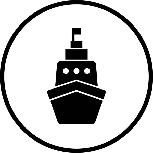 Ikona Ilustracji Użytku Osobistego Komercyjnego Statek — Wektor stockowy