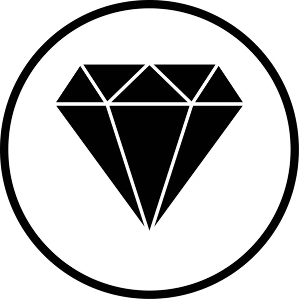 Diamant Webová Ikona Jednoduchá Ilustrace — Stockový vektor