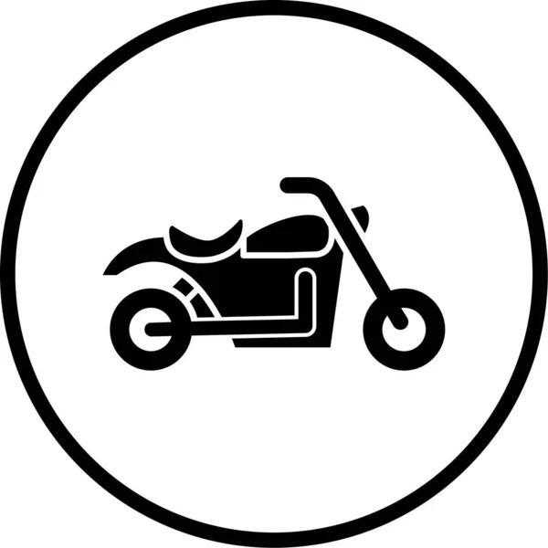 Motorrad Web Symbol Einfache Illustration — Stockvektor