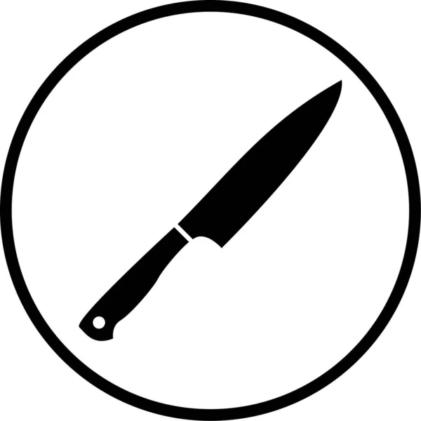 Couteau Icône Web Illustration Simple — Image vectorielle