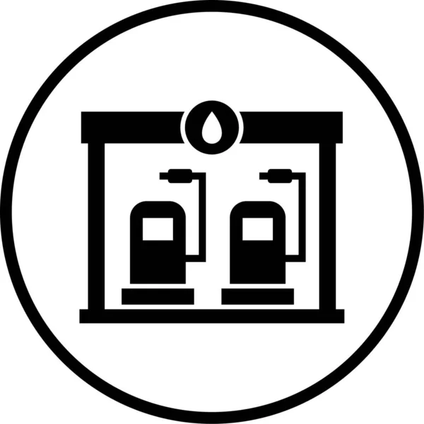 Illustration Icon Personal Commercial Use Gas Station — Vettoriale Stock