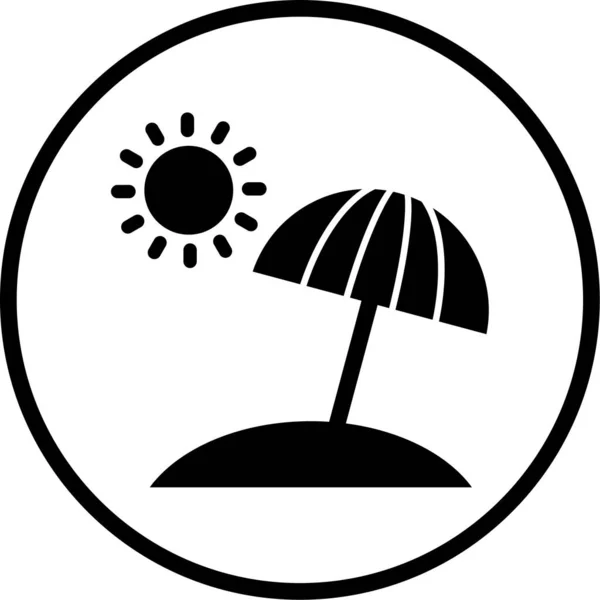 Regenschirm Web Symbol Einfache Illustration — Stockvektor