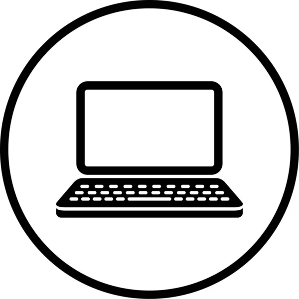 Laptop Icono Web Ilustración Simple — Archivo Imágenes Vectoriales