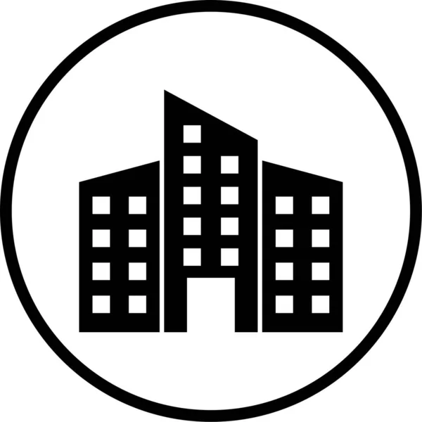 現代建築のアイコンのベクトル図 — ストックベクタ