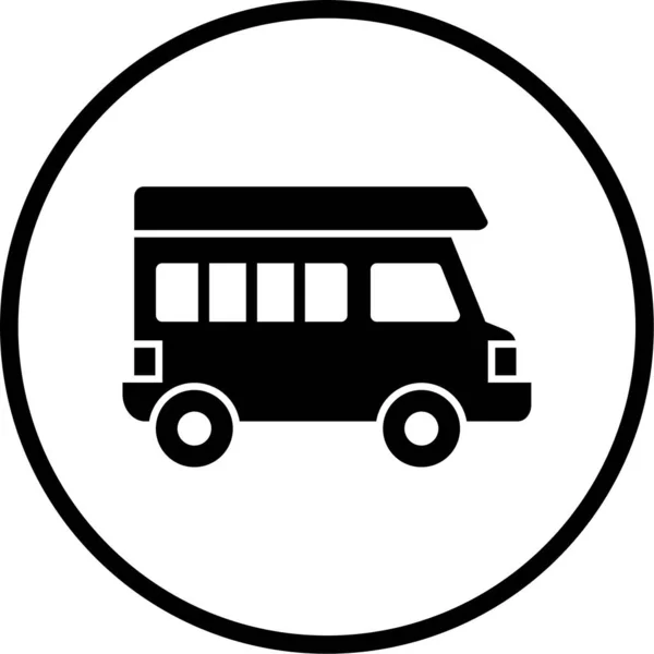 Autocarro Ícone Web Ilustração Simples — Vetor de Stock