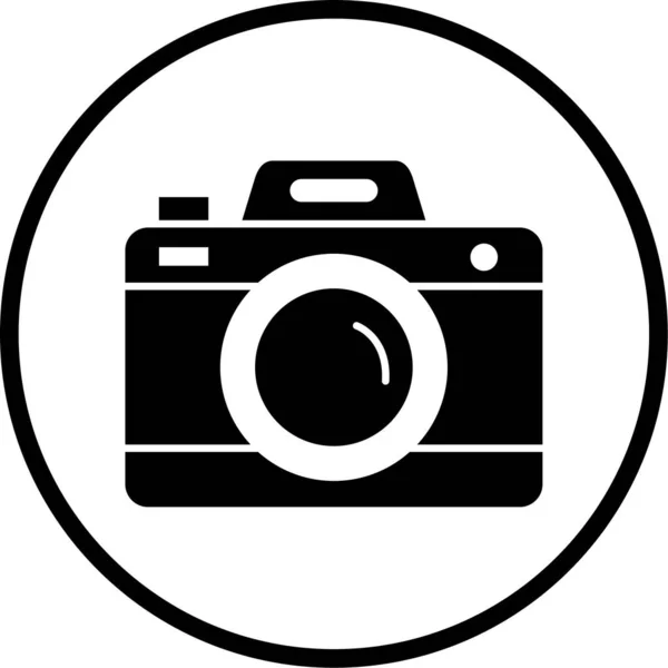 Fotókamera Ikon Vektor Illusztráció — Stock Vector