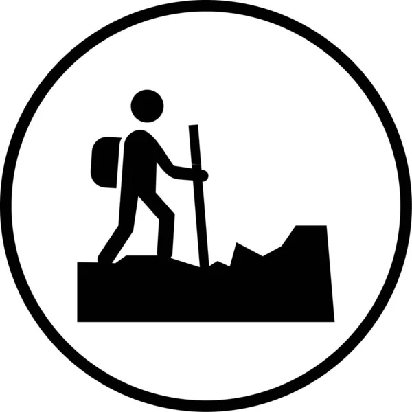 Ilustración Vectorial Icono Montaña — Vector de stock