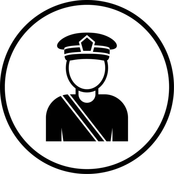 Ícone Polícia Estilo Moderno Isolado Fundo —  Vetores de Stock