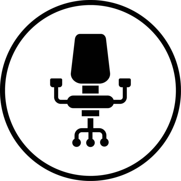 Cadeira Ícone Web Ilustração Simples —  Vetores de Stock