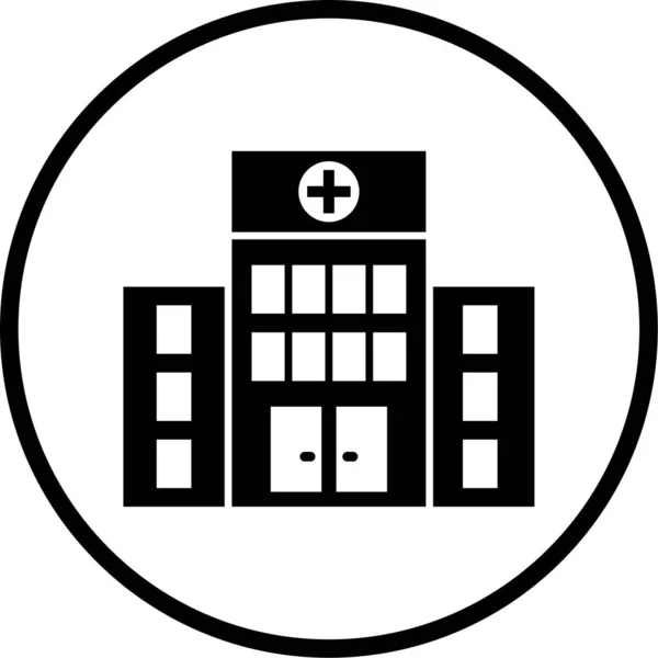 Krankenhaus Web Symbol Einfache Illustration — Stockvektor