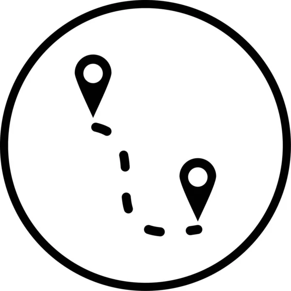 地図ピン シンプルなデザイン — ストックベクタ