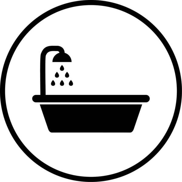 Baño Icono Web Ilustración Simple — Archivo Imágenes Vectoriales