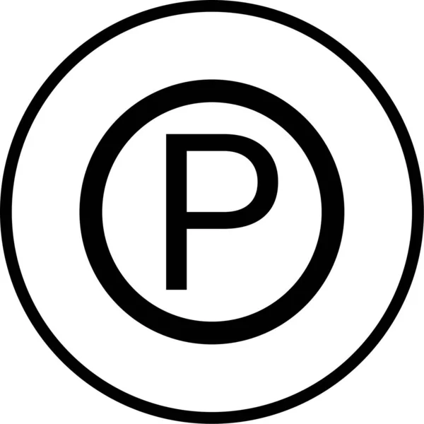 Parkolás Aláírás Ikonra Vektoros Illusztráció — Stock Vector