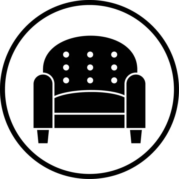 Sofa Web Symbol Einfache Illustration — Stockvektor