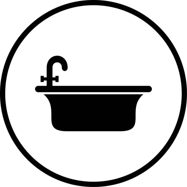 Ikona Ilustracji Użytku Osobistego Komercyjnego Kąpiel — Wektor stockowy