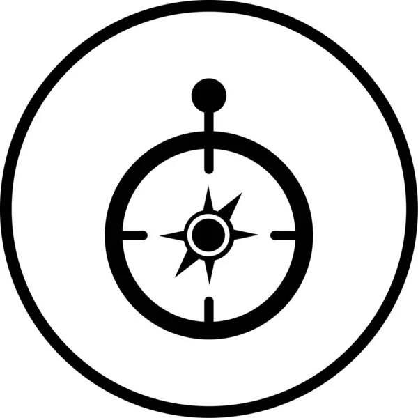 Kompas Webová Ikona Jednoduchá Ilustrace — Stockový vektor