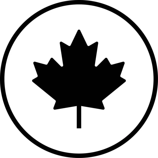 Ahornblatt Symbol Trendigen Stil Isolierten Hintergrund — Stockvektor