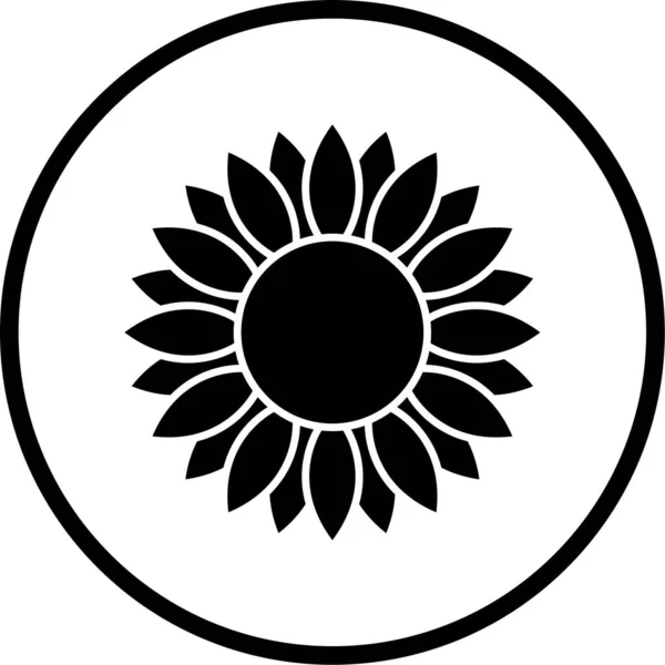 Λουλούδι Web Εικονίδιο Απλή Απεικόνιση — Διανυσματικό Αρχείο