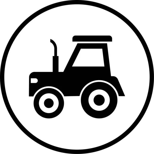 Illustration Une Icône Tracteur — Image vectorielle