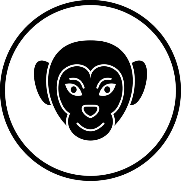 Monkey Web Icon Simple Illustration — Stock Vector