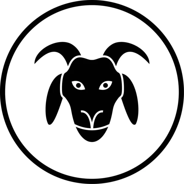 Goat Web Icon Simple Illustration — Stock Vector
