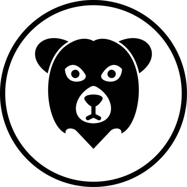 Oso Icono Web Ilustración Simple — Archivo Imágenes Vectoriales