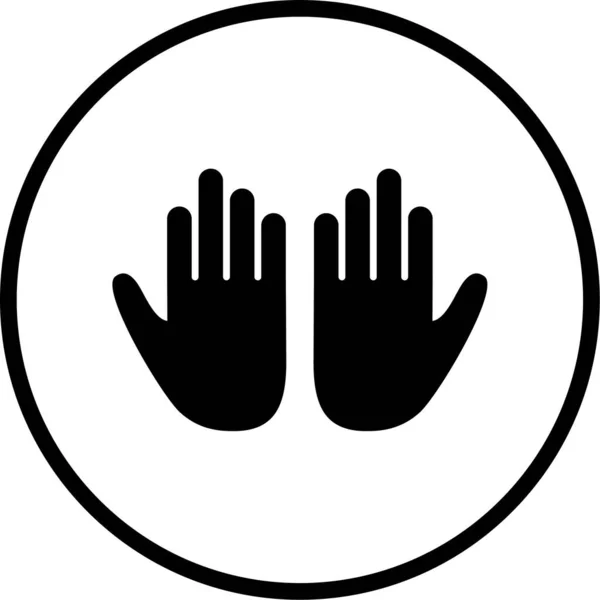 Illustration Vectorielle Icône Mains — Image vectorielle