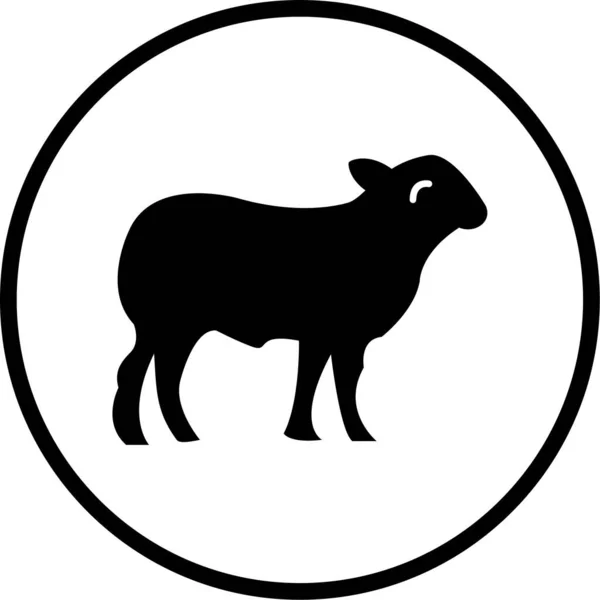 Vaca Icono Web Ilustración Simple — Vector de stock