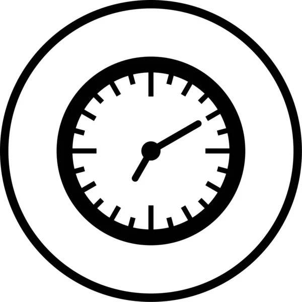 Horloge Icône Web Illustration Simple — Image vectorielle