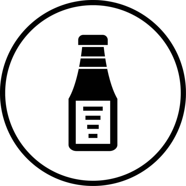 Значок Бутылки Пива Векторная Иллюстрация — стоковый вектор