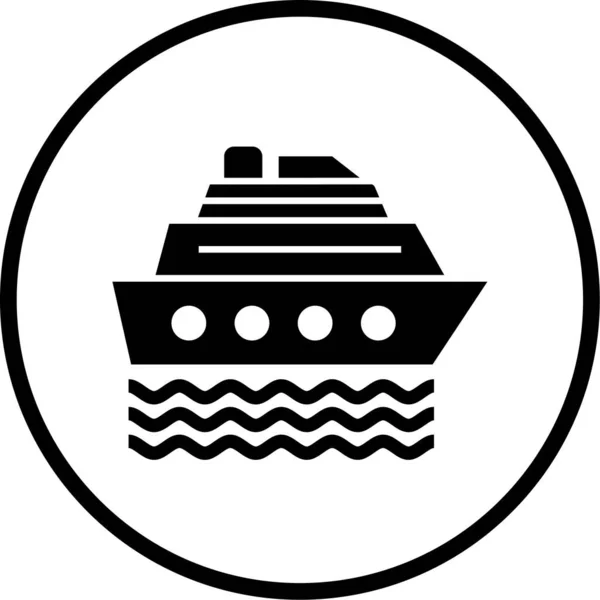 Schip Web Icoon Eenvoudig Ontwerp — Stockvector