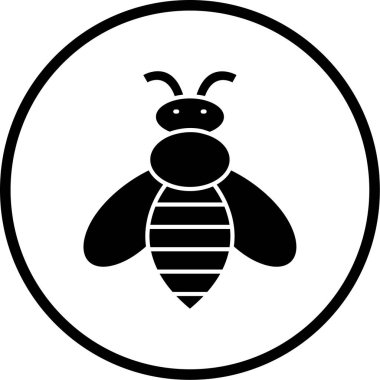 Arı. Web simgesi basit illüstrasyon