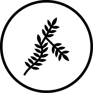 Yapraklar. Web simgesi vektör illüstrasyonu