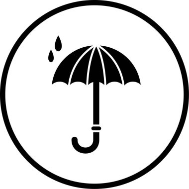 Şemsiye. Web simgesi basit illüstrasyon