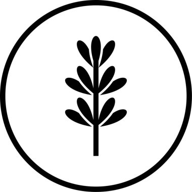 Bitki. Web simgesi basit illüstrasyon